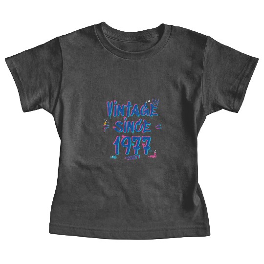 Vintage 1977 Graffiti Glitch - 48 Years of Style Baby Tees