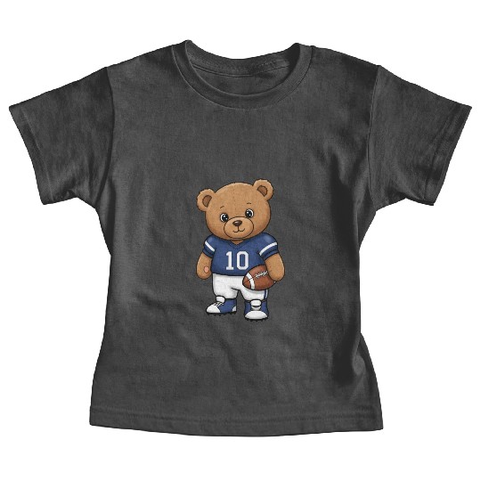 Teddy bear football player Baby Tees
