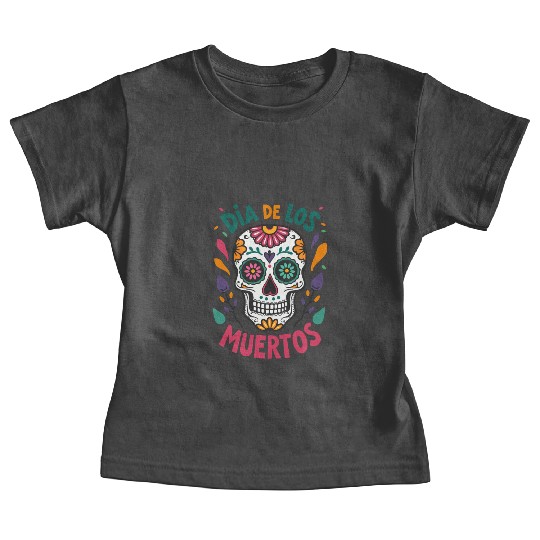 Mexico Día de los Muertos Skull Baby Tees