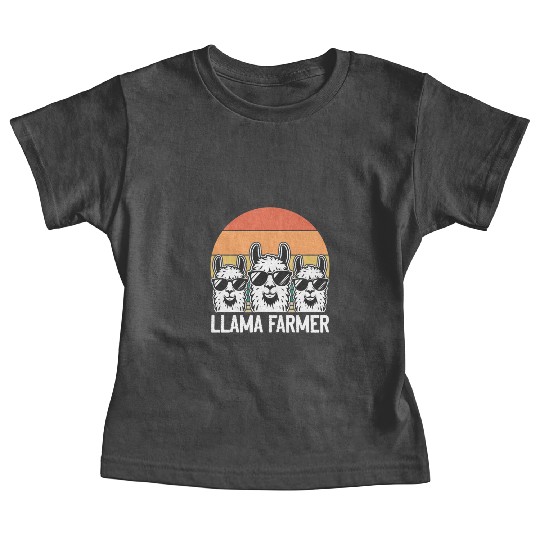 Llama Farmer - Funny Llama Alpaca Farmer Baby Tees
