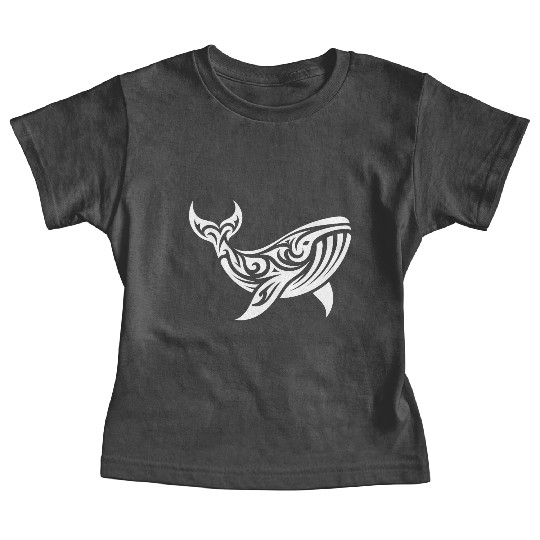 Elegant Giant Whale T Tattoo Style Baby Tees