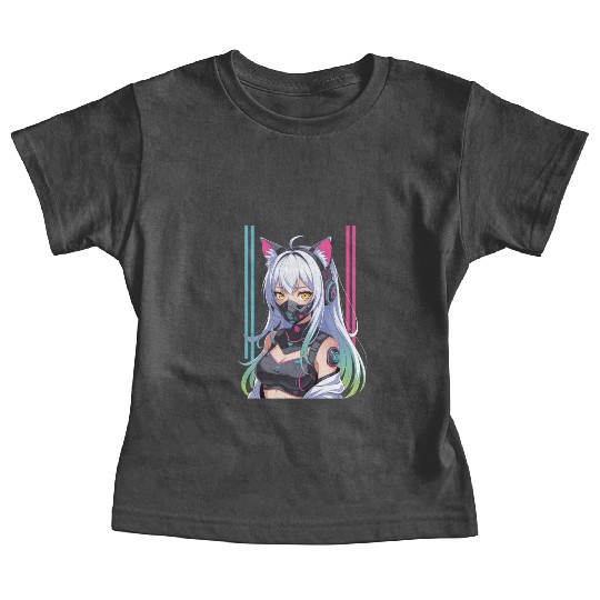 Futuristic Cyberpunk Girl Baby Tees