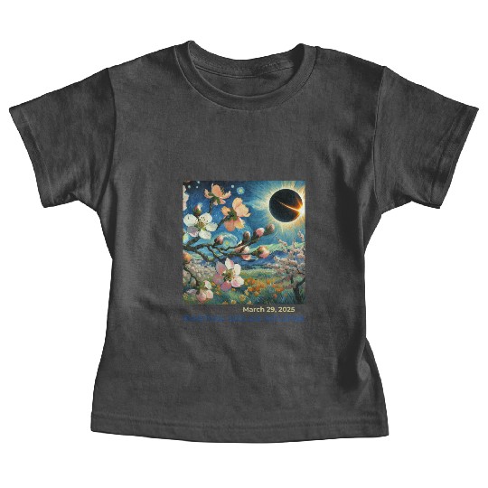 March 29, 2025 Partial Solar Eclipse Blossoms Baby Tees
