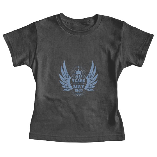 60th birthday angel wings unique since May 1965 Baby Tees