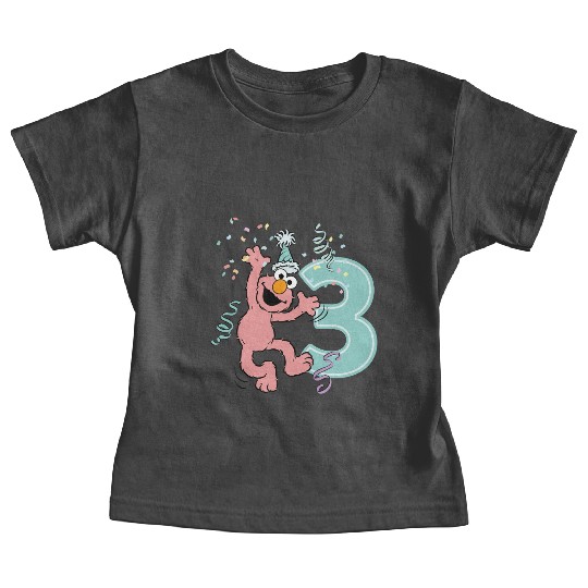 Sesame Street Birthday Design With Elmo 3 Years Baby Tees