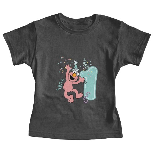 Sesame Street Birthday Design With Elmo One Year Baby Tees