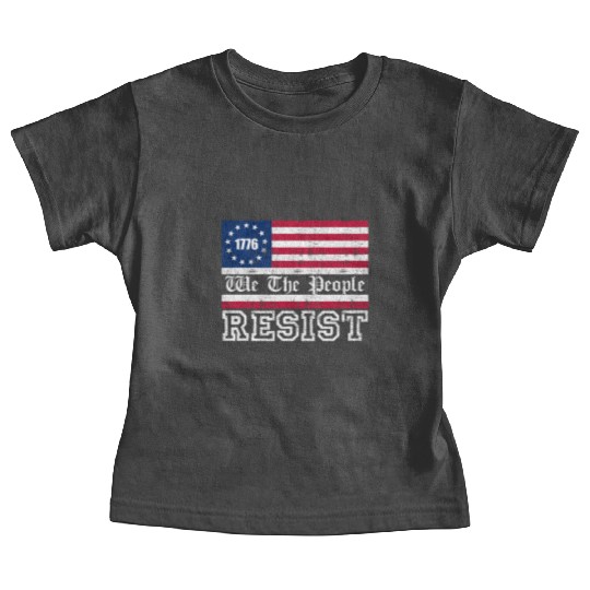 1776 Resist Trump Protest Anti Political US Fla Baby Tees