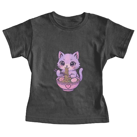 Kawaii Cat Ramen Baby Tees