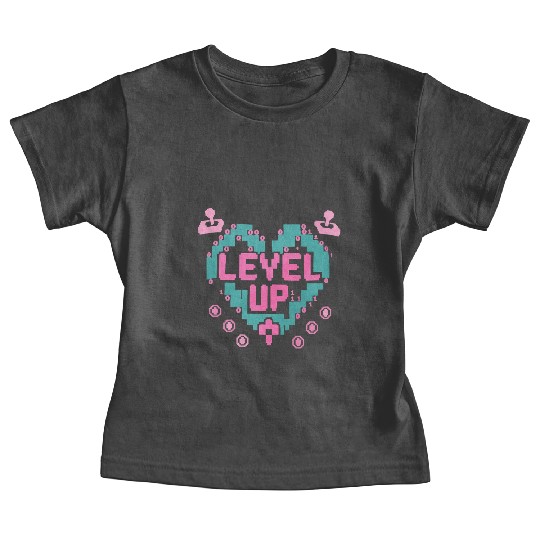 Retro Gamer’s Code Pixel Heart Baby Tees - Level Up