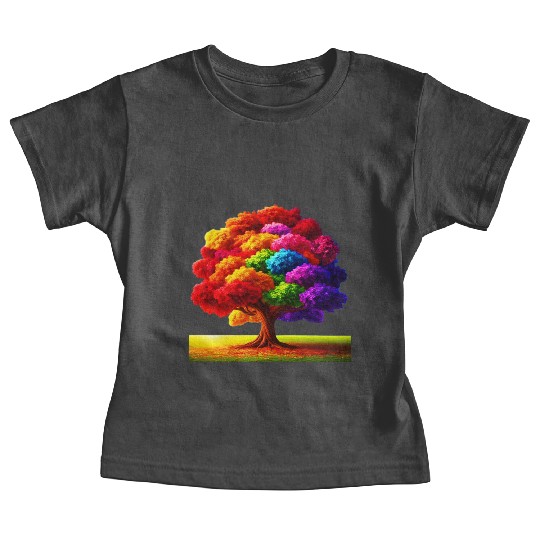 Rainbow colours Spectrum Tree Baby Tees