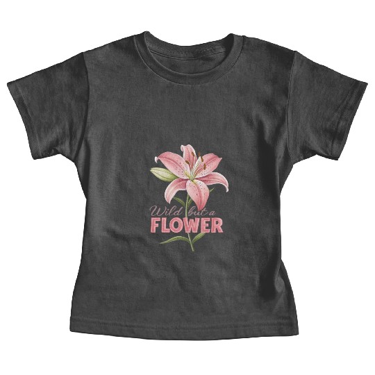 huge lily rose design Baby Tees