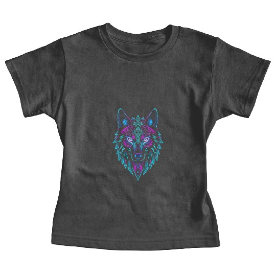wolf face Baby Tees