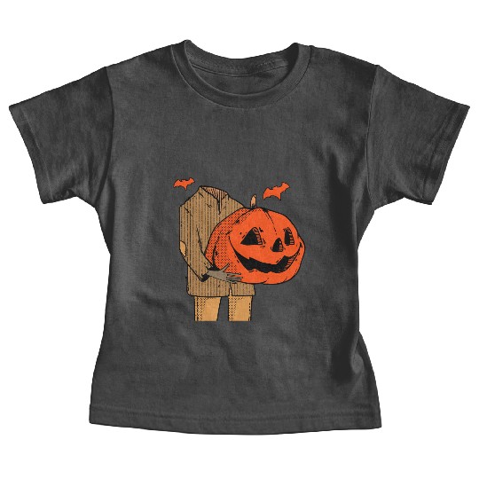 Scary Spooky Jack O Lantern Face Pumpkin Men Boys Baby Tees