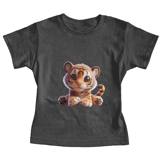 Charming Baby Tiger Art Baby Tees
