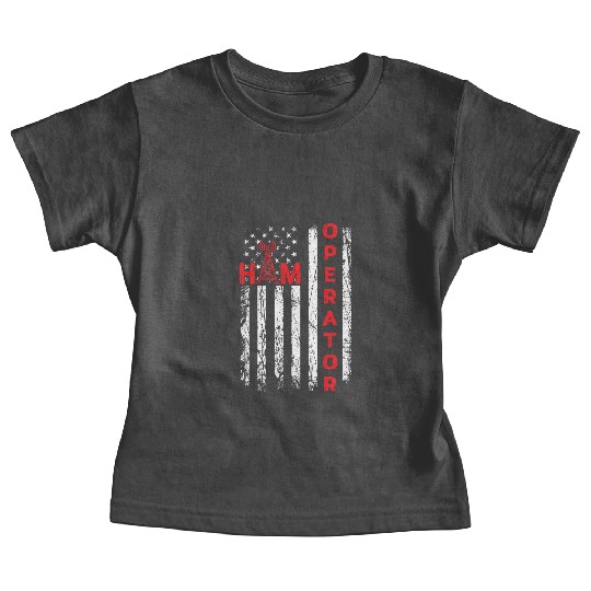 Ham radio usa flag for ham radio amateur operator Baby Tees