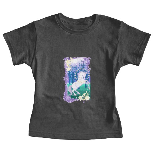 Unicorn fantasy lilac moon Baby Tees