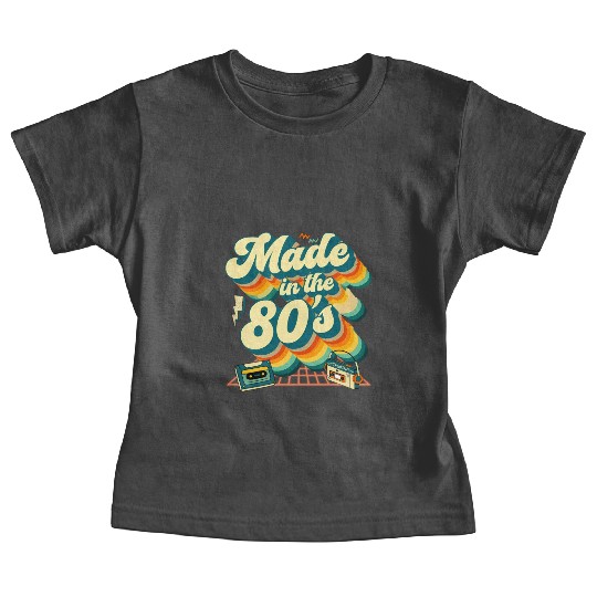 made in the 80s retro groovy Baby Tees