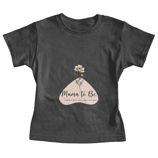 Mama to Be flower line art for new mom Baby Tees
