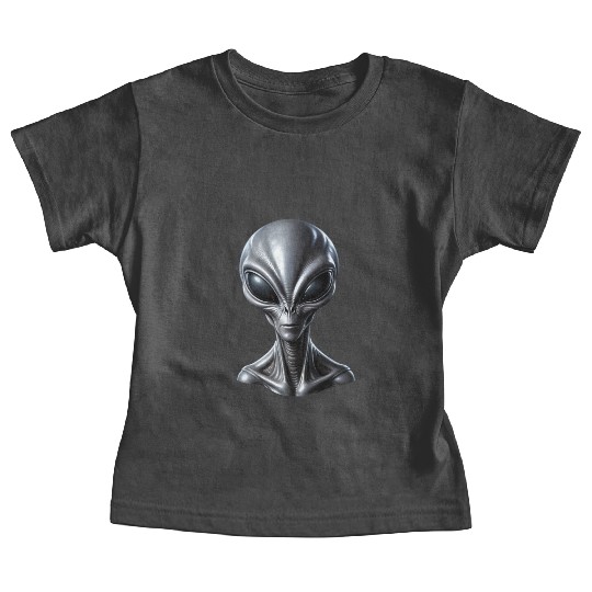 Realistic Grey Alien Extraterrestrial Baby Tees
