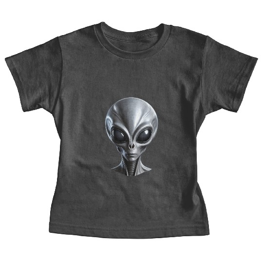 Real Grey Alien with a big head Baby Tees
