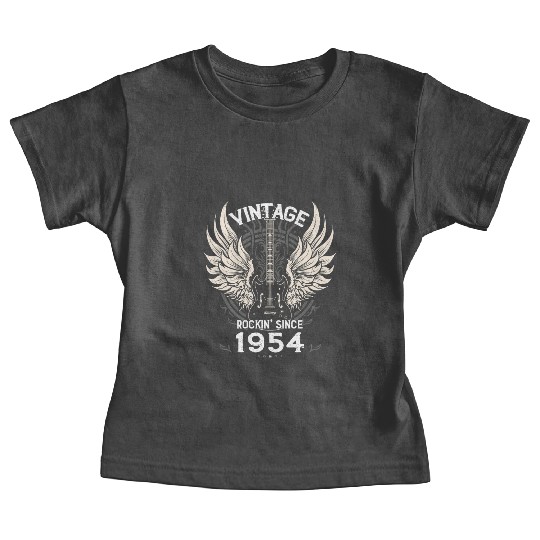 Vintage Rockin' Since 1954, 71 Years of Retro Cool Baby Tees