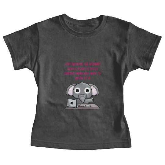 Elephant's critique of the internet Baby Tees