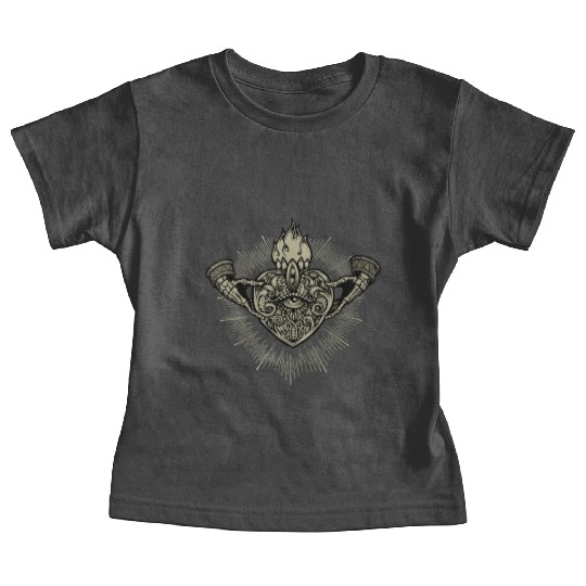 Sacred Heart Claddagh Symbol - Gold Baby Tees