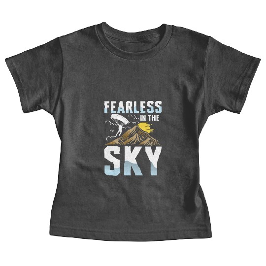 Fearless in the Sky Paragliding Enthusiast Design Baby Tees