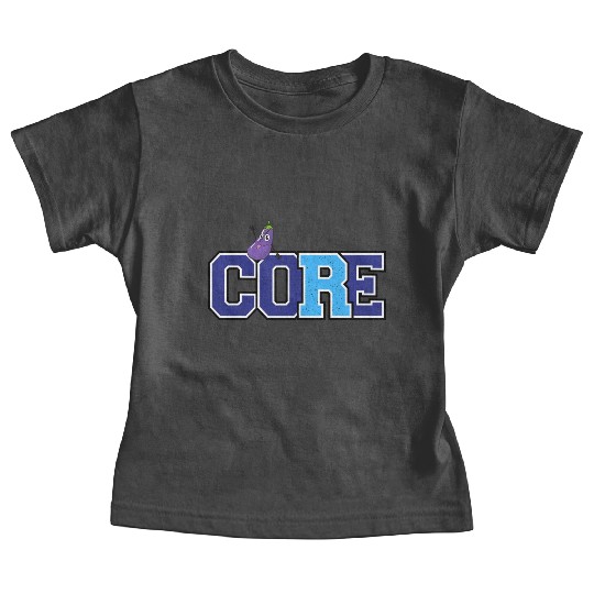 Core and eggplant Baby Tees