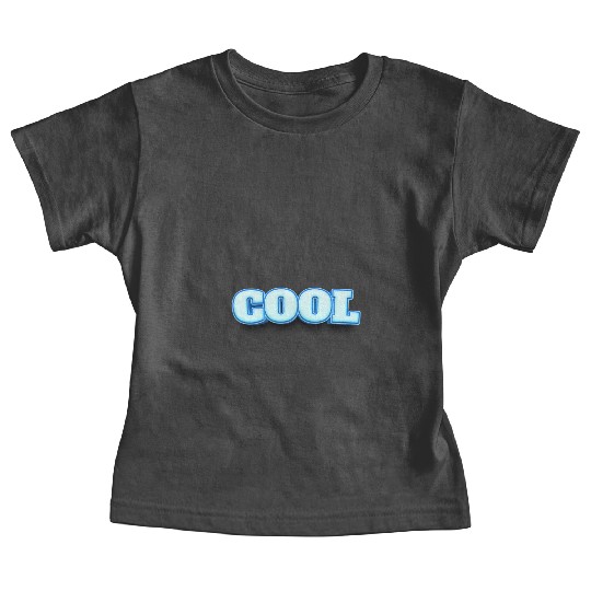 COOL Ice Blue Bold Text Baby Tees