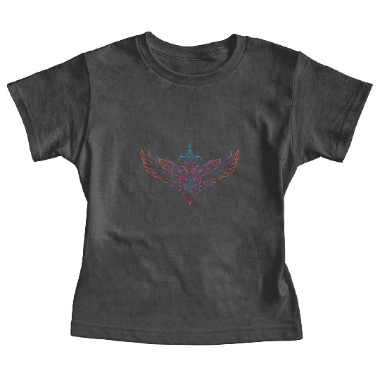 Neon Tribal Two-Headed Phoenix Baby Tees