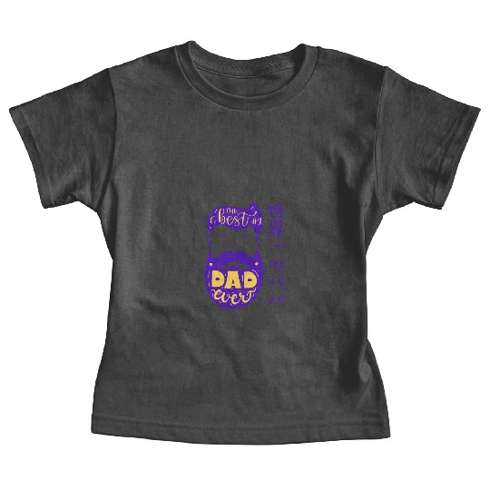 Best Bearded Dad Purple Baby Tees