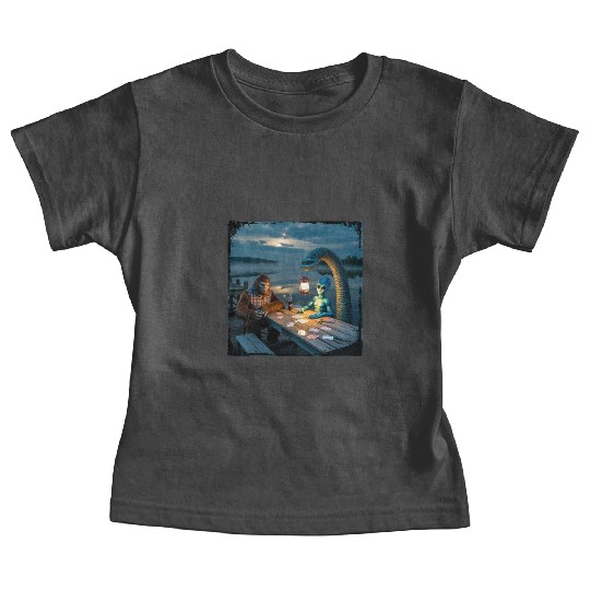 Cryptid Poker Night on Loch Ness - Bigfoot, Baby Tees