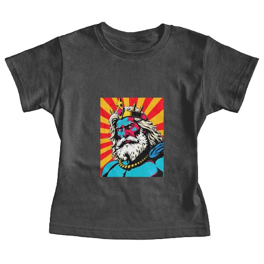 Bold Pop Art Zeus – Colorful Greek God Illustratio Baby Tees