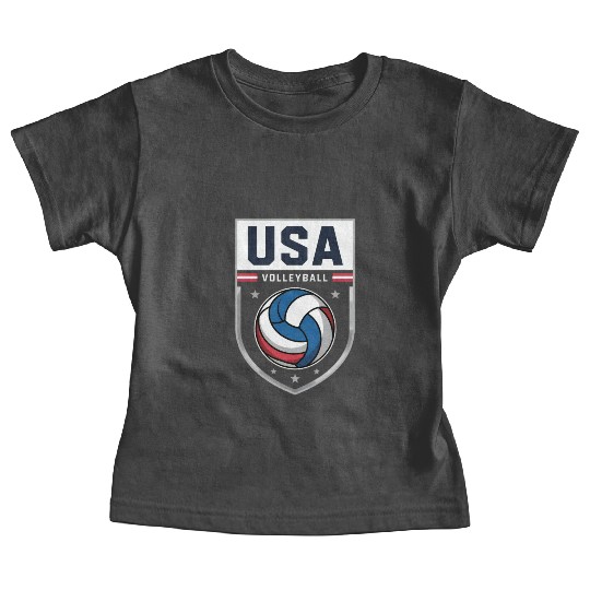 USA Volleyball Emblem Design Baby Tees