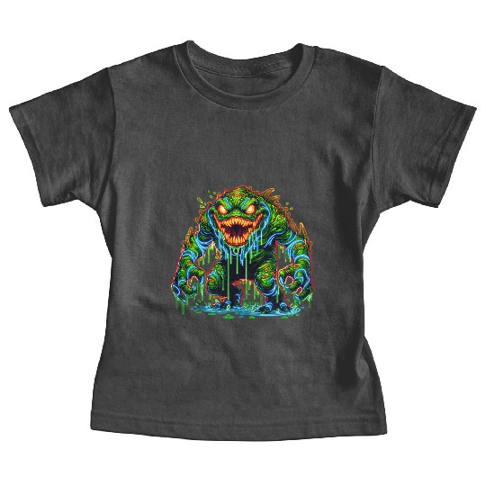 Neon Swamp Beast – Toxic Terror Baby Tees