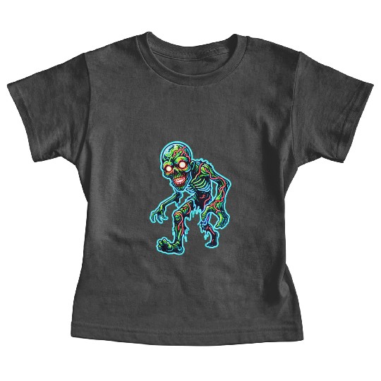 Glowing Zombie Crawler – Toxic Neon Horror Baby Tees