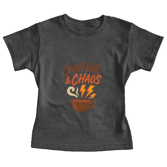 Caffeine & Chaos – Coffee Lovers Unite Baby Tees