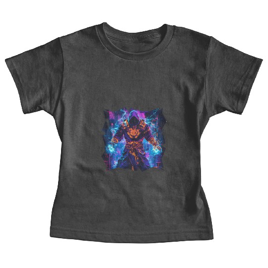 Bright Magician With Energy Aura In Neon Colors Baby Tees