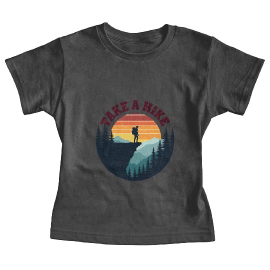 Take A Hike - Vintage Sunset Mountain Silhouette Baby Tees