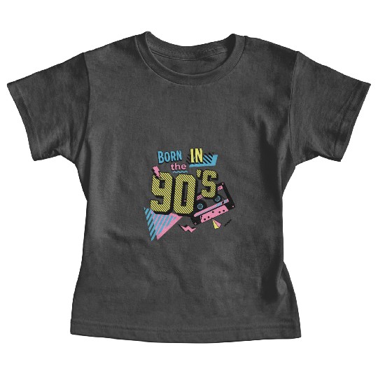 Born In The 90s Retro Nostalgia 90s Design Baby Tees