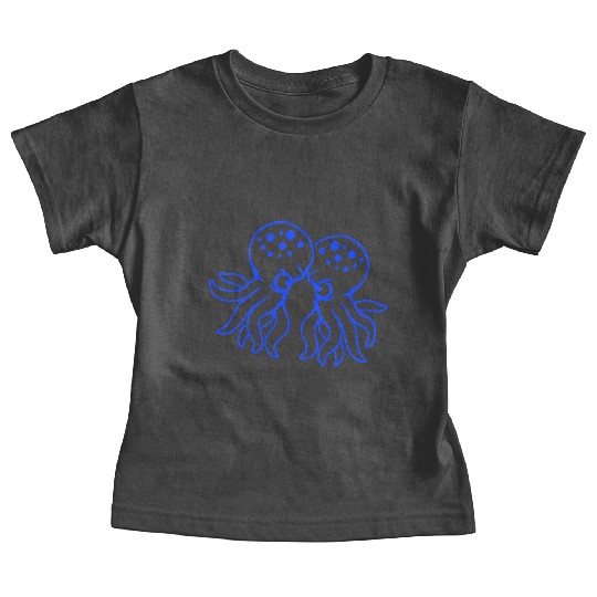 2 Octopus friends Two fighting enemies Rivals Team Baby Tees