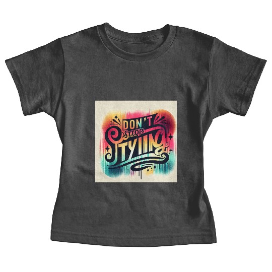 Vibrant Expressionist Typography Baby Tees