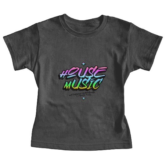 HOUSE MUSIC - Neon Grafitti (Black) Baby Tees
