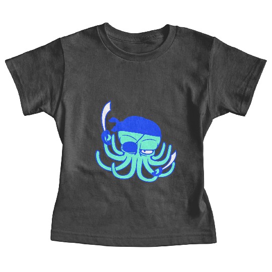 Octopus pirate crew captain sailor buccaneer sail Baby Tees