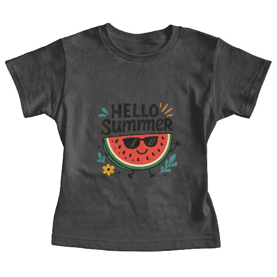 Hello Summer Watermelon Fun Baby Tees