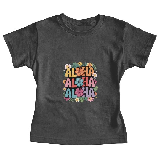 Triple Aloha Vibes – Colorful Tropical Hibiscus Baby Tees