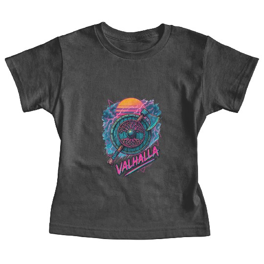 Viking Valhalla Norse Retro Vaporwave Baby Tees