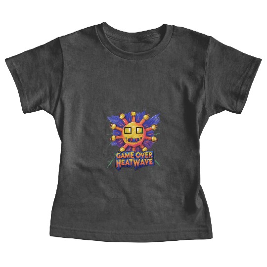 Pixel Sun Meltdown Baby Tees