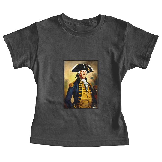 George Washington in revolutionary bttlefield a Baby Tees